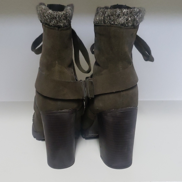 High Heel Combat Boots - Picture 2 of 3